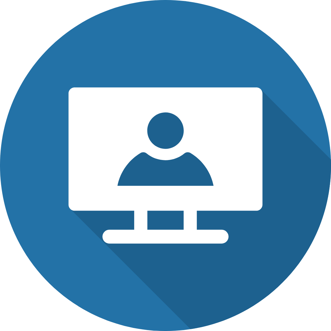 videocall icon with blue background
